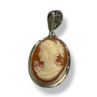 Colgante Mandile 1922 Mujer Cammei  in Plata Conchiglia 2MCICM226